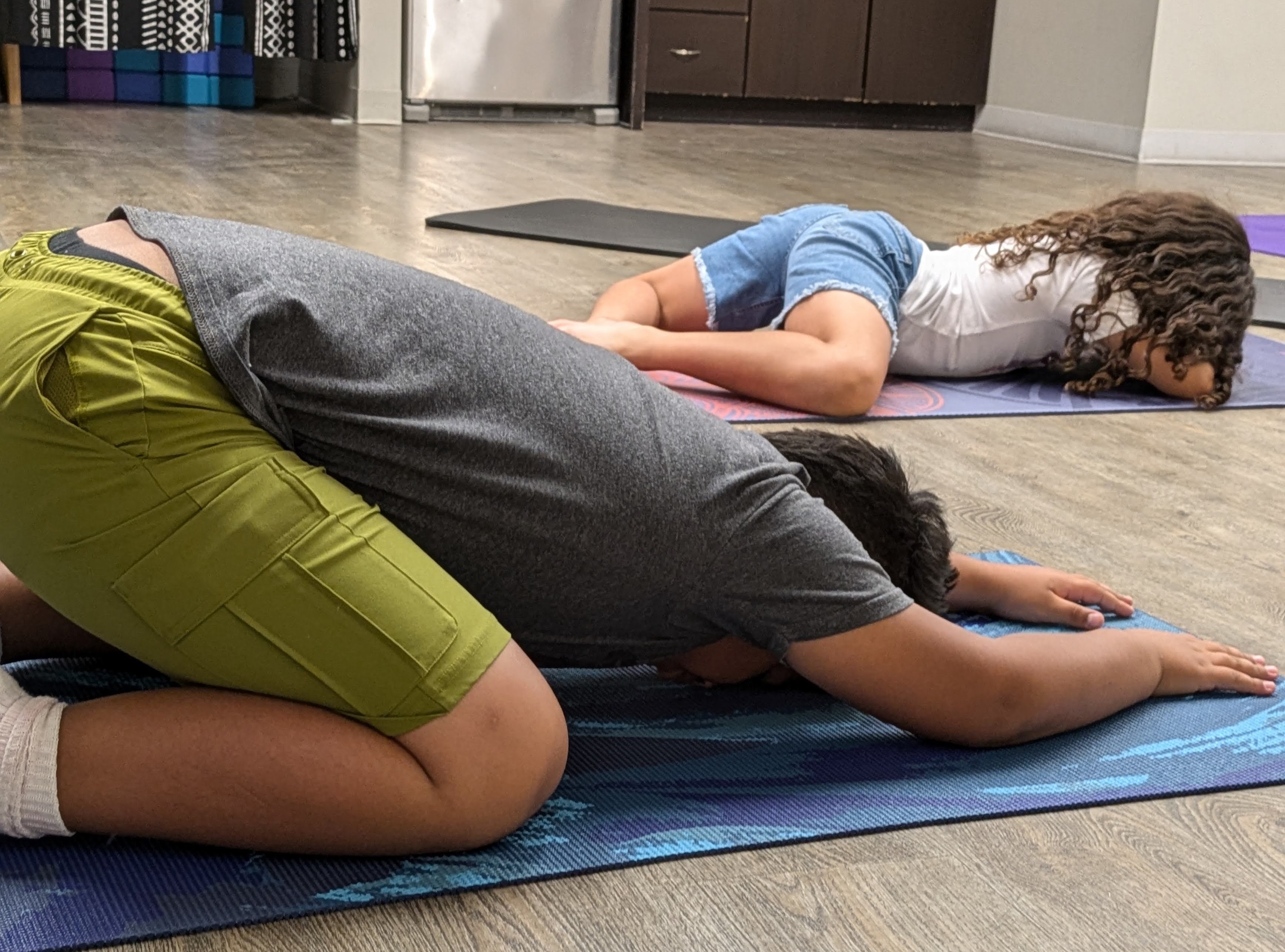 Kids doing yoga